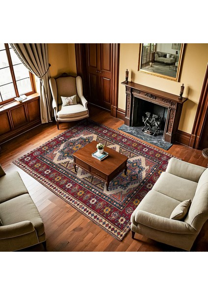 Bordo Madalyon Modern Etnik Desenli Halı | Makinada Yıkanabilir | Hav Toz Vermez | Leke Tutmayaz | Kaymaz Taban | Dijital Makine Baskı | Salon Yolluk Mutfak Halısı fiyatları