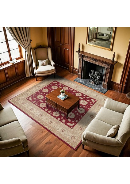 Bordo Bordürlü Modern Etnik Desenli Halı | Makinada Yıkanabilir | Hav Toz Vermez | Leke Tutmayaz | Kaymaz Taban | Dijital Makine Baskı | Salon Yolluk Mutfak Halısı fiyatları