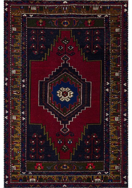 Bordo Göbekli Modern Etnik Desenli Halı | Makinada Yıkanabilir | Hav Toz Vermez | Leke Tutmayaz | Kaymaz Taban | Dijital Makine Baskı | Salon Yolluk Mutfak Halısı