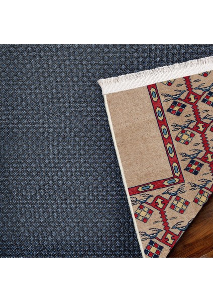 Krem Bordürlü Modern Etnik Desenli Halı | Makinada Yıkanabilir | Hav Toz Vermez | Leke Tutmayaz | Kaymaz Taban | Dijital Makine Baskı | Salon Yolluk Mutfak Halısı fırsatları