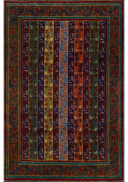 Bordo Bordürlü Modern Etnik Desenli Halı | Makinada Yıkanabilir | Hav Toz Vermez | Leke Tutmayaz | Kaymaz Taban | Dijital Makine Baskı | Salon Yolluk Mutfak Halısı