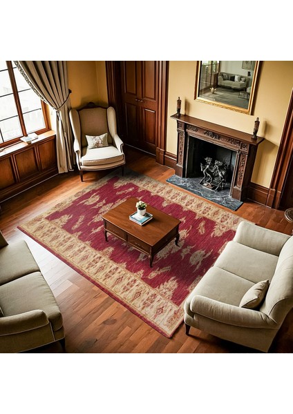 Bordo Bordürlü Modern Etnik Desenli Halı | Makinada Yıkanabilir | Hav Toz Vermez | Leke Tutmayaz | Kaymaz Taban | Dijital Makine Baskı | Salon Yolluk Mutfak Halısı fiyatları