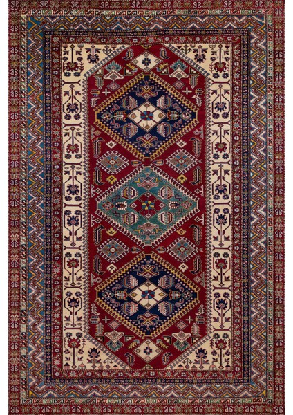 Bordo Madalyon Modern Etnik Desenli Halı | Makinada Yıkanabilir | Hav Toz Vermez | Leke Tutmayaz | Kaymaz Taban | Dijital Makine Baskı | Salon Yolluk Mutfak Halısı