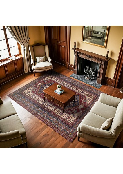 Bordo Madalyon Modern Etnik Desenli Halı | Makinada Yıkanabilir | Hav Toz Vermez | Leke Tutmayaz | Kaymaz Taban | Dijital Makine Baskı | Salon Yolluk Mutfak Halısı fiyatları