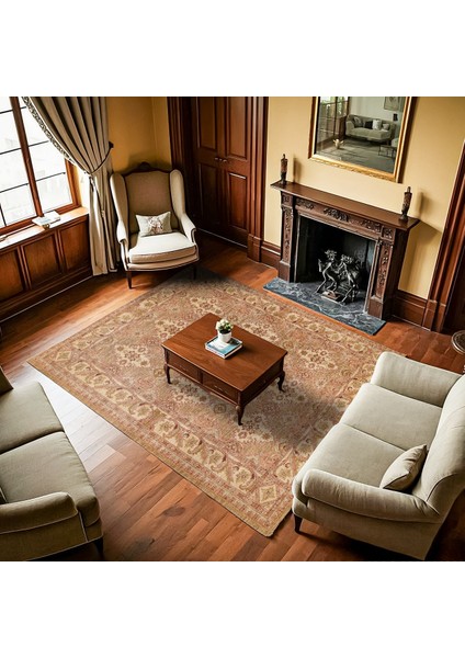 Krem Bordürlü Modern Etnik Desenli Halı | Makinada Yıkanabilir | Hav Toz Vermez | Leke Tutmayaz | Kaymaz Taban | Dijital Makine Baskı | Salon Yolluk Mutfak Halısı fiyatları