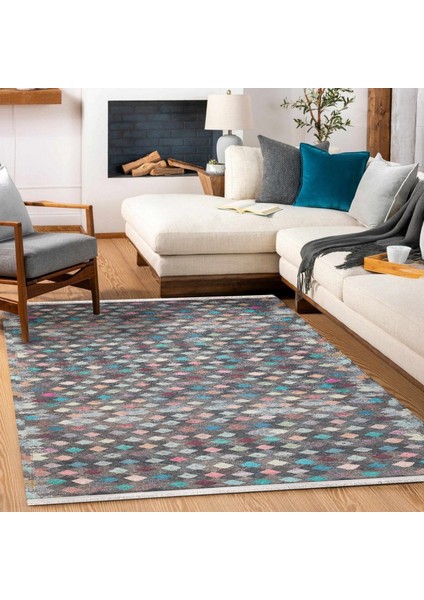 Gri Soyut Modern Etnik Desenli Halı | Makinada Yıkanabilir | Hav Toz Vermez | Leke Tutmayaz | Kaymaz Taban | Dijital Makine Baskı | Salon Yolluk Mutfak Halısı modelleri