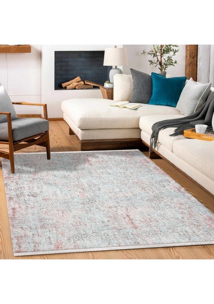 Pembe Soyut Modern Etnik Desenli Halı | Makinada Yıkanabilir | Hav Toz Vermez | Leke Tutmayaz | Kaymaz Taban | Dijital Makine Baskı | Salon Yolluk Mutfak Halısı modelleri