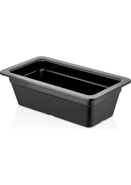 11300.BL - Happy Chef Gn. 1/3 Siyah 3'lü Küvet Seti 17,6X32,5 Cm, Thermoset Melamin