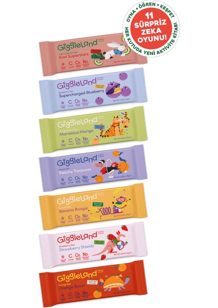 Giggleland Minis Karışık Meyve Barı 7 x 8 gr fiyatları