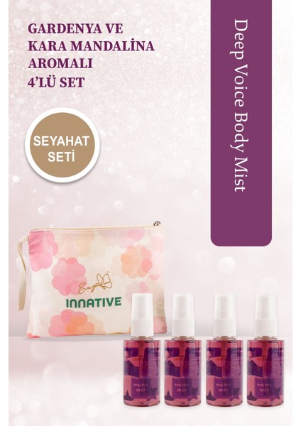 Eny Elif Nur Yel Deep Voice Seyahat Boy Çanta Seti 4X50ML