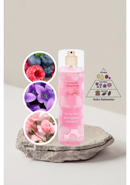 Butterfly Effect Vücut Spreyi Taze Meyvemsi ve Çiçeksi Notalarla 200 ML Kadın Kullanımı fiyatları