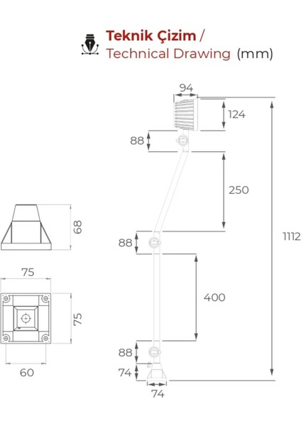 Endüstriyel Makina Aydınlatma Lambası Erc L-21-67 modelleri
