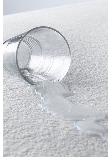 Alez Pamuklu Su Sıvı Geçirmez 4 Köşe Beyaz Yatak Koruyucu Tek Çift Kişilik Terletmeyen Yatak Alezi