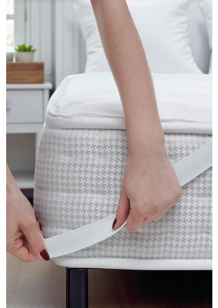 Alez Pamuklu Su Sıvı Geçirmez 4 Köşe Beyaz Yatak Koruyucu Tek Çift Kişilik Terletmeyen Yatak Alezi fiyatları