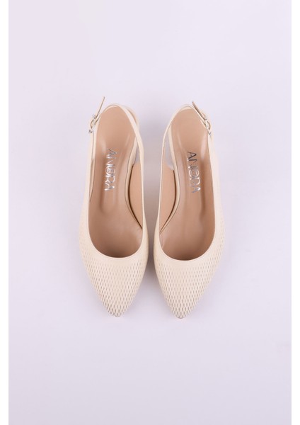 Hakiki Deri Topuklu Kadın Ayakkabısı 25SRK4235 fırsatları