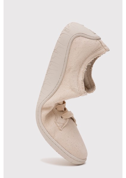 1383 V-Barefoot Comfort Keten Kadın Ayakkabı Bej