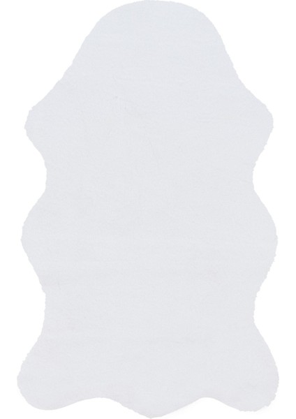 Meloni Beyaz - Yıkanabilir Peluş Halı | Kaymaz Yumuşak Halı