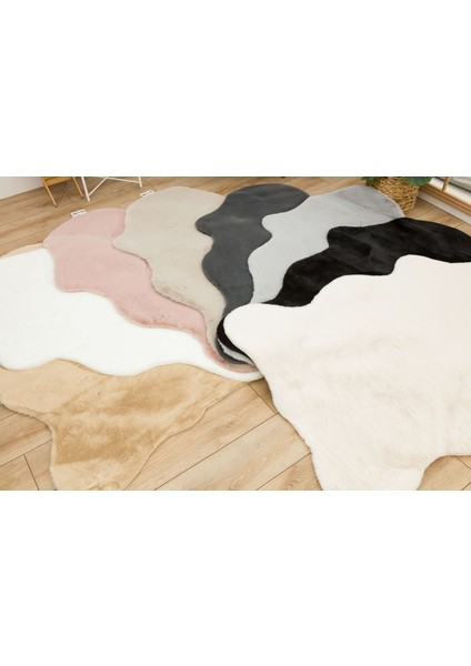 Meloni Beyaz - Yıkanabilir Peluş Halı | Kaymaz Yumuşak Halı fırsatları