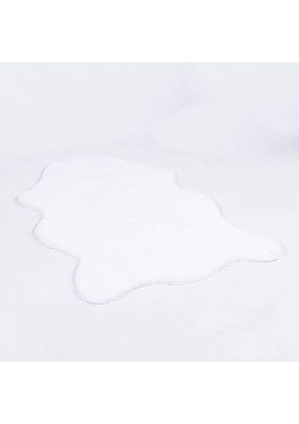 Meloni Beyaz - Yıkanabilir Peluş Halı | Kaymaz Yumuşak Halı