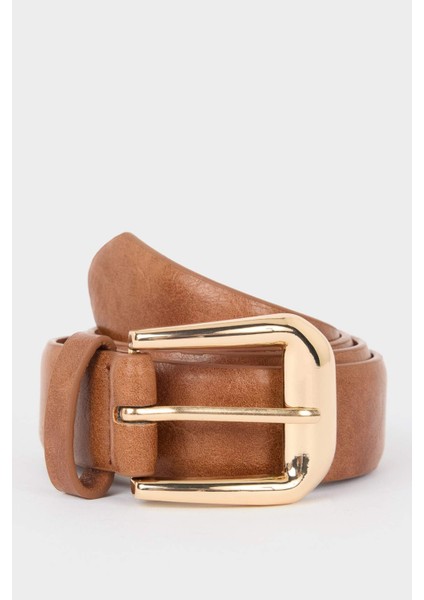 Kadın Büyük Toka Suni Deri Jean Kemeri F3280AXNS