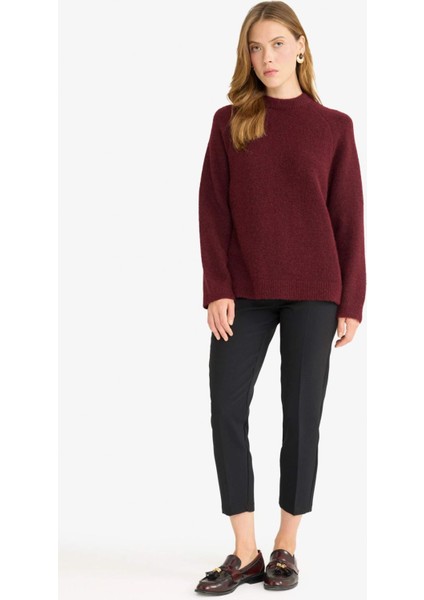 Regular Fit Bisiklet Yaka Triko Kazak G1396AX25WN fiyatları