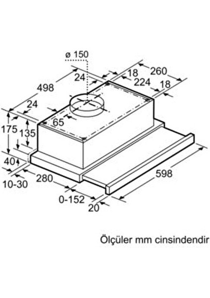 Aspiratör 300 m3/saat Maksimum Emiş Gümüş Renk Şık Tasarım ile 60 cm Genişlik fiyatları