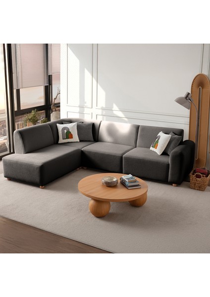 Sloft Köşe Koltuk Takımı Antrasit Sol Köşe