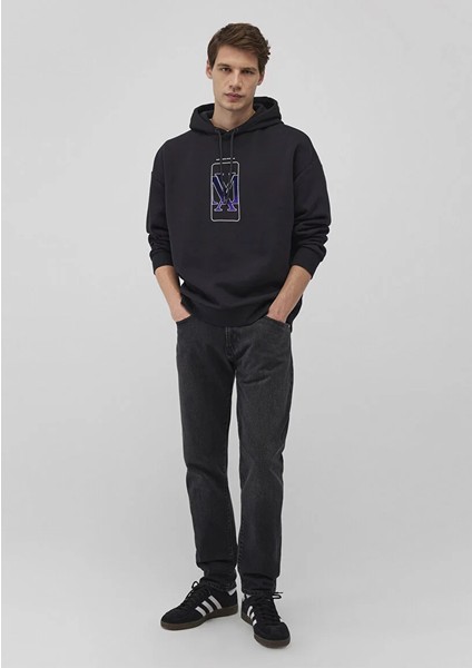 Mavi Logo Baskılı Siyah Sweatshirt 0610958-900