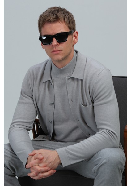 Alter Erkek Kazak Açık Gri