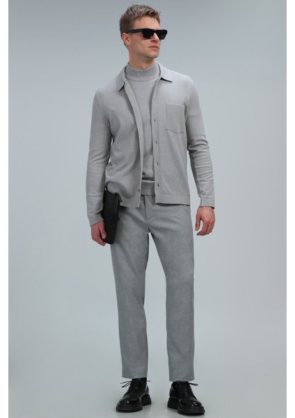 Alter Erkek Kazak Açık Gri