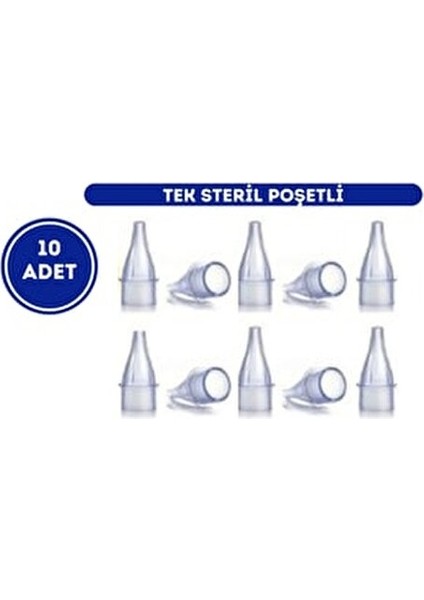 Burun Aspiratörü Başlangıç Seti Yumuşak Uç ve Tek Kullanımlık Yedek Uçlar ile 10 Adet indirimleri