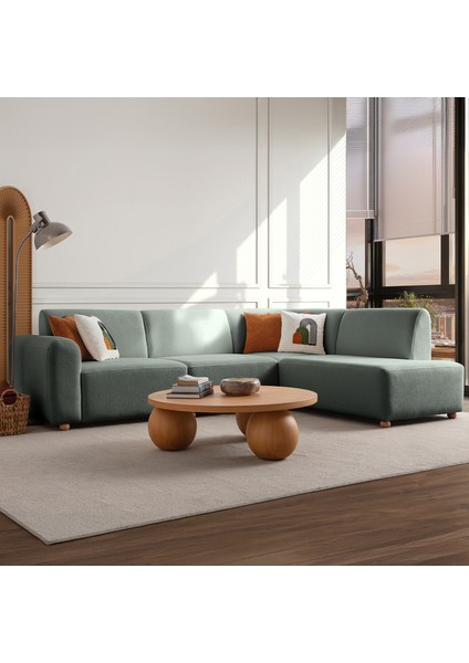 Sloft Köşe Koltuk Takımı Su Yeşili Sağ Köşe