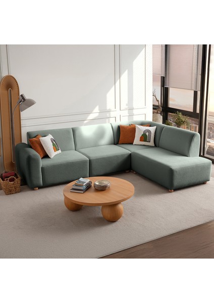Sloft Köşe Koltuk Takımı Su Yeşili Sağ Köşe fiyatları