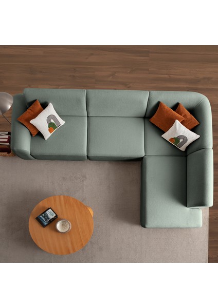 Sloft Köşe Koltuk Takımı Su Yeşili Sağ Köşe indirimleri