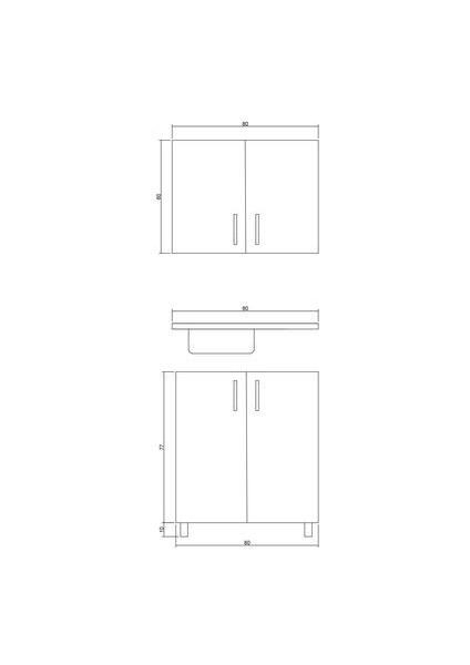 Camole 80 Cm Mutfak Dolabı Melamin Malzeme ile Modern Tasarım ve Fonksiyonel Kullanım indirimleri