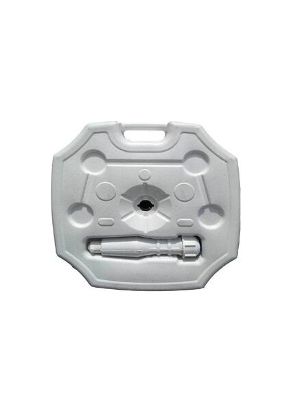 Bahçe Şemsiyesi Gölgelik Bidonu 20 Litre Hacimli Plastik Dayanıklı Beyaz modelleri