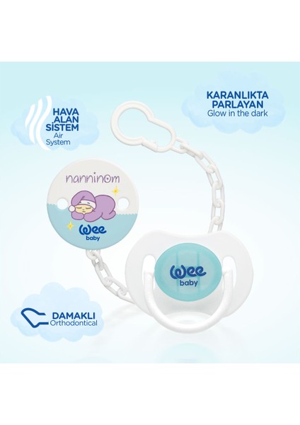 Nanninom Gece Emziği ve Emzik Askısı Seti​