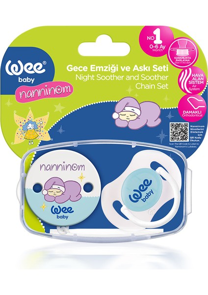 Nanninom Gece Emziği ve Emzik Askısı Seti​