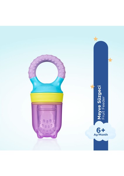Meyve Süzgeci 6+ Ay Bebekler İçin Ergonomik Tutma Yeriyle Güvenli Beslenme Aracı
