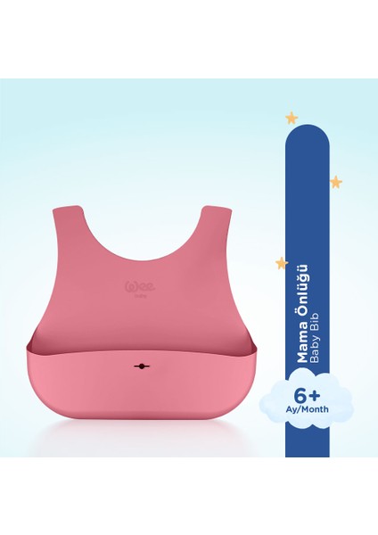 Nanninom Silikon Mama Önlüğü Pembe indirimleri