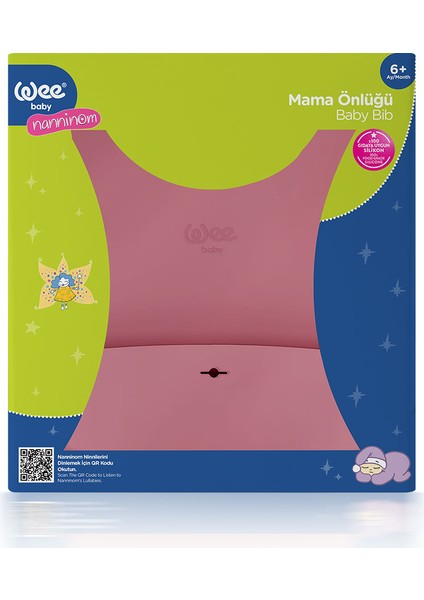 Nanninom Silikon Mama Önlüğü Pembe