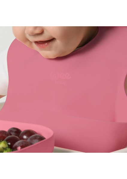 Nanninom Silikon Mama Önlüğü Pembe