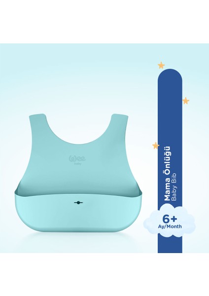 Nanninom Silikon Mama Önlüğü Mavi indirimleri