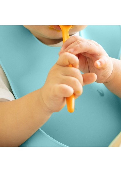 Nanninom Silikon Mama Önlüğü Mavi