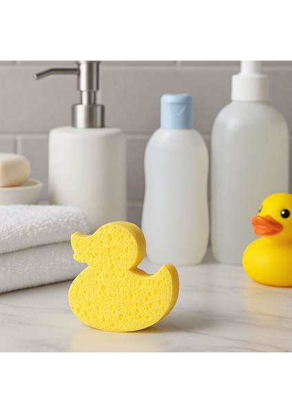 Doğal Selülozik Banyo Süngeri Sarı