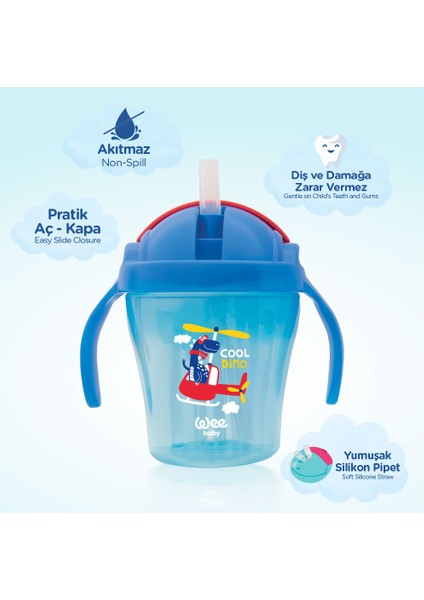 Pipetli Bardak 200 ml - MAVİ fırsatları