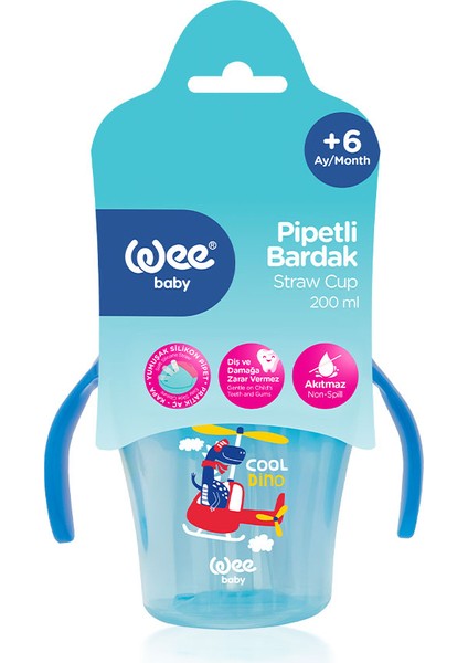 Pipetli Bardak 200 ml - MAVİ indirimleri