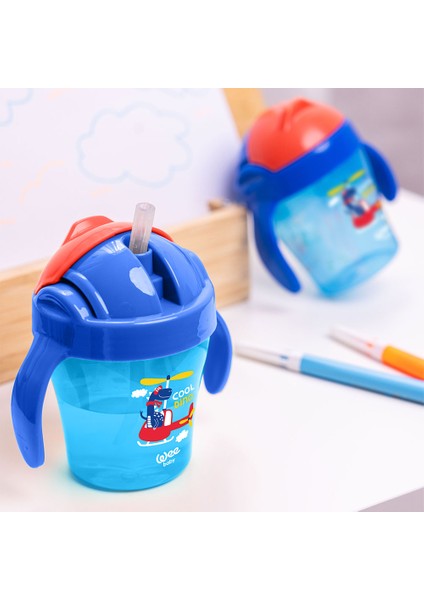 Pipetli Bardak 200 ml - MAVİ