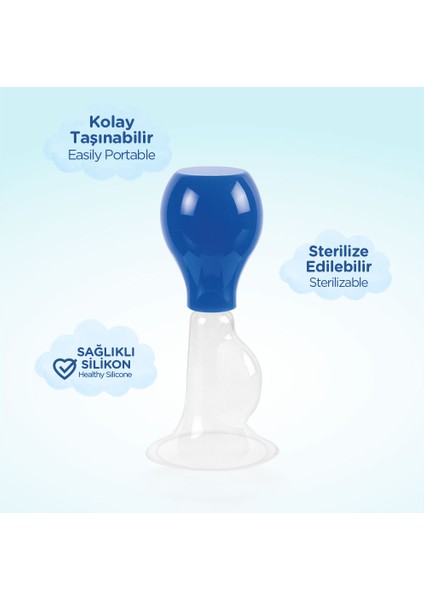 Silikon Göğüs Pompası Tirle - MAVİ