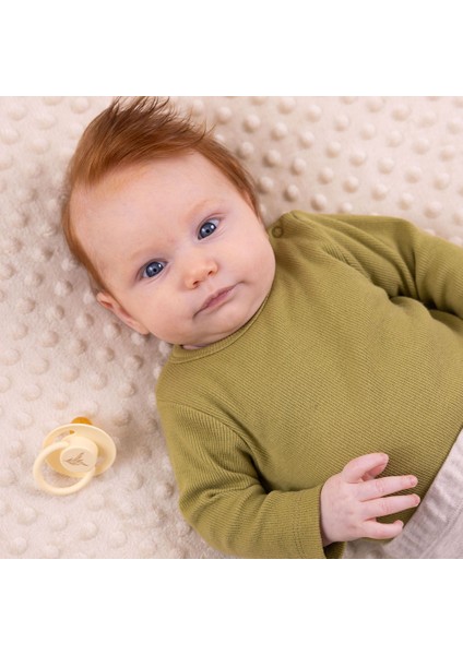 Pure Yuvarlak Uçlu Kauçuk Emzik No:1 Krem 0-6 Ay